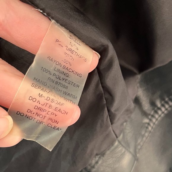 dELiA*s Poly / Pleather Moto / Biker Style Jacket Size Medium - Picture 9 of 9